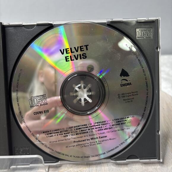 Velvet Elvis – Velvet Elvis (CD, 1988, Enigma Records) Alternative Pop/Rock Indi - Picture 4 of 5